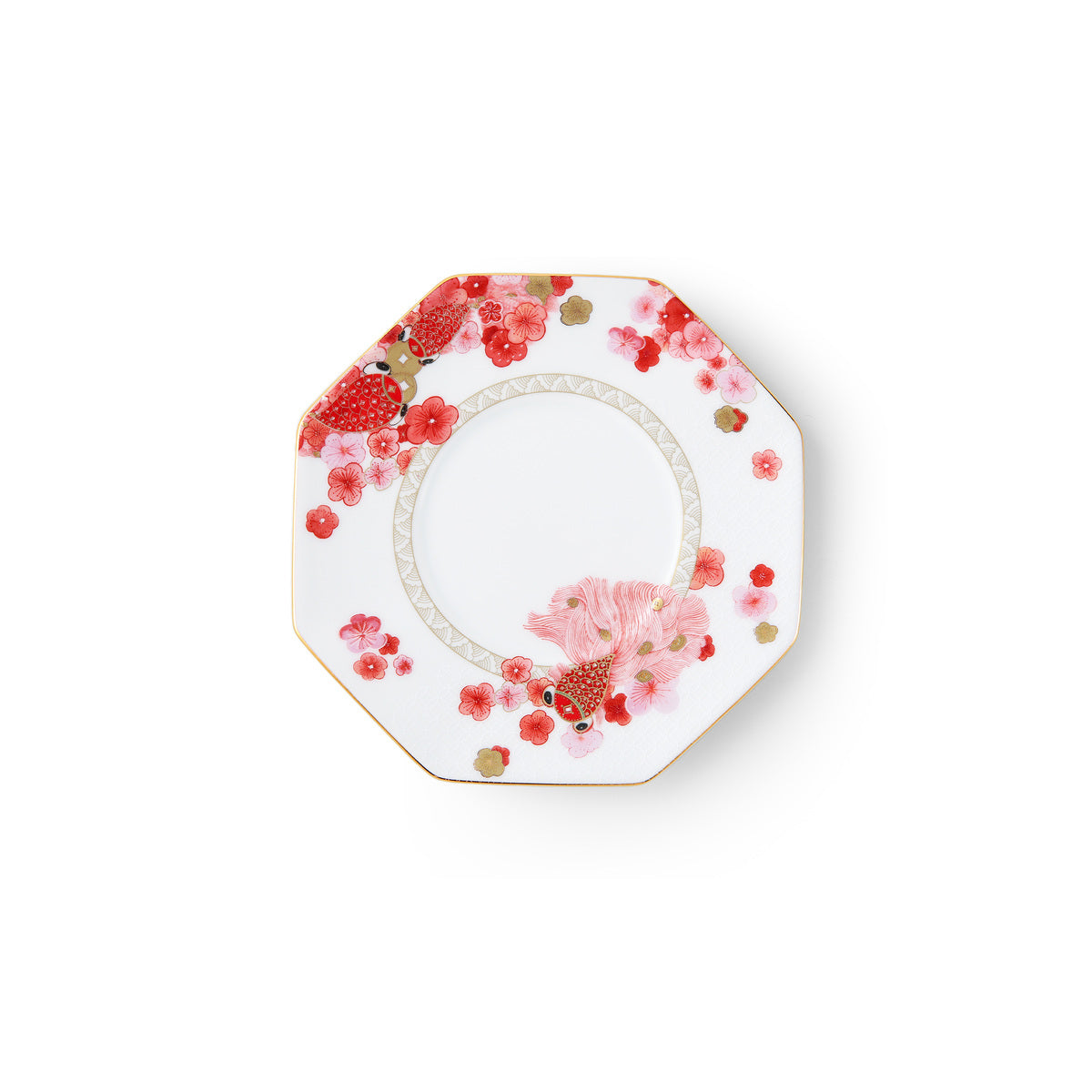 Fortune Bloom Dessert Plate warm white main product image