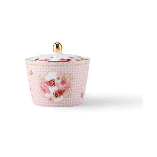 Fortune Bloom Sugar Jar white background product image by MOWANA
