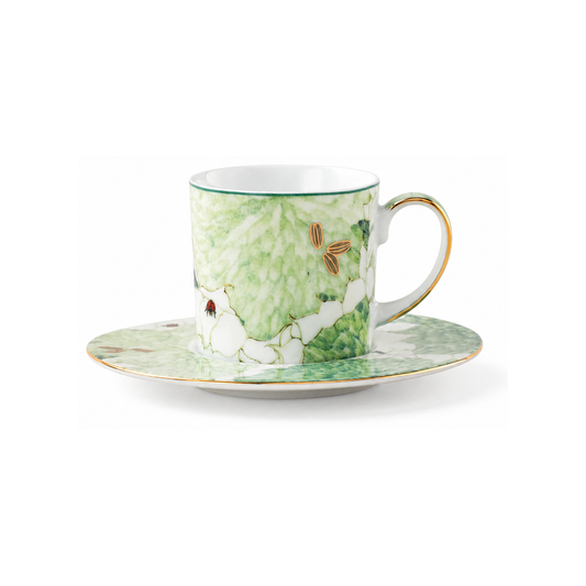 Chasing Light narrow cup and saucer, complete product on white background