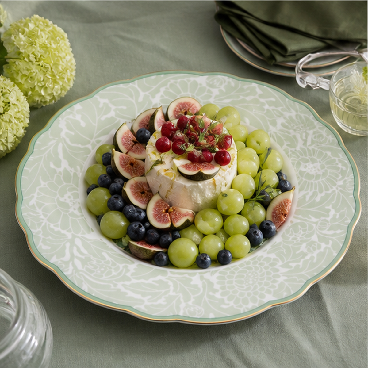 Chasing Light 11-Inch Serving Plate second realistic serving scene