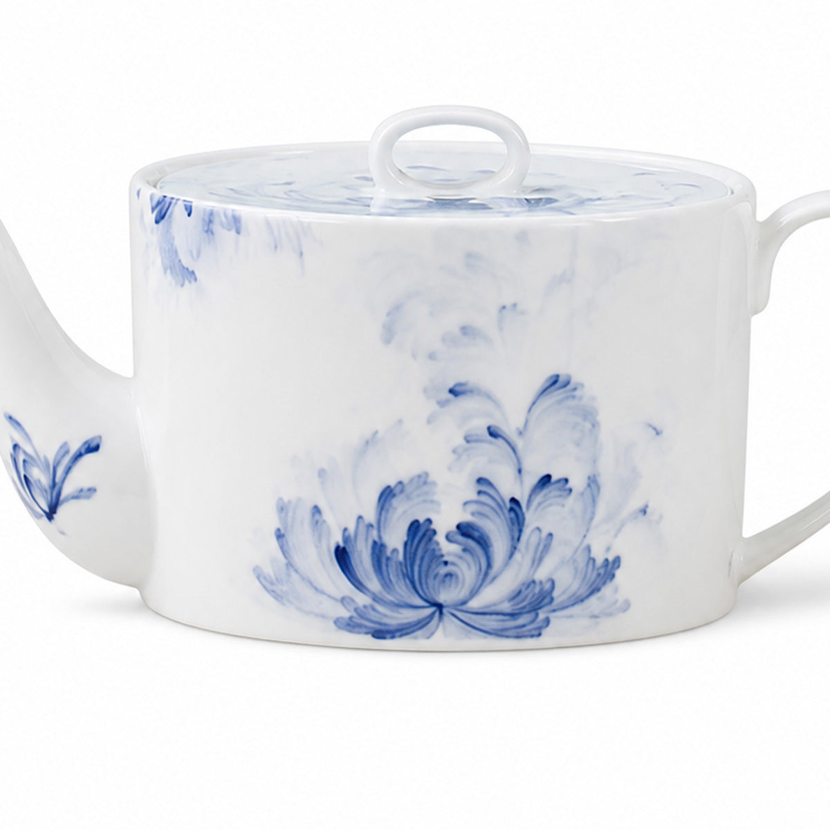 Blue Lotus coffee pot decoration detail