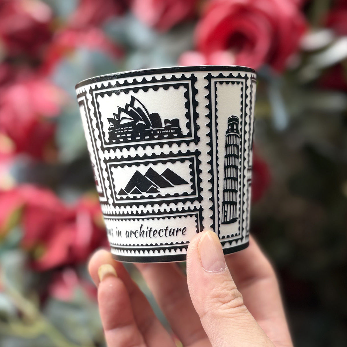 black Architectural Post Choko Cup — real product photograph
