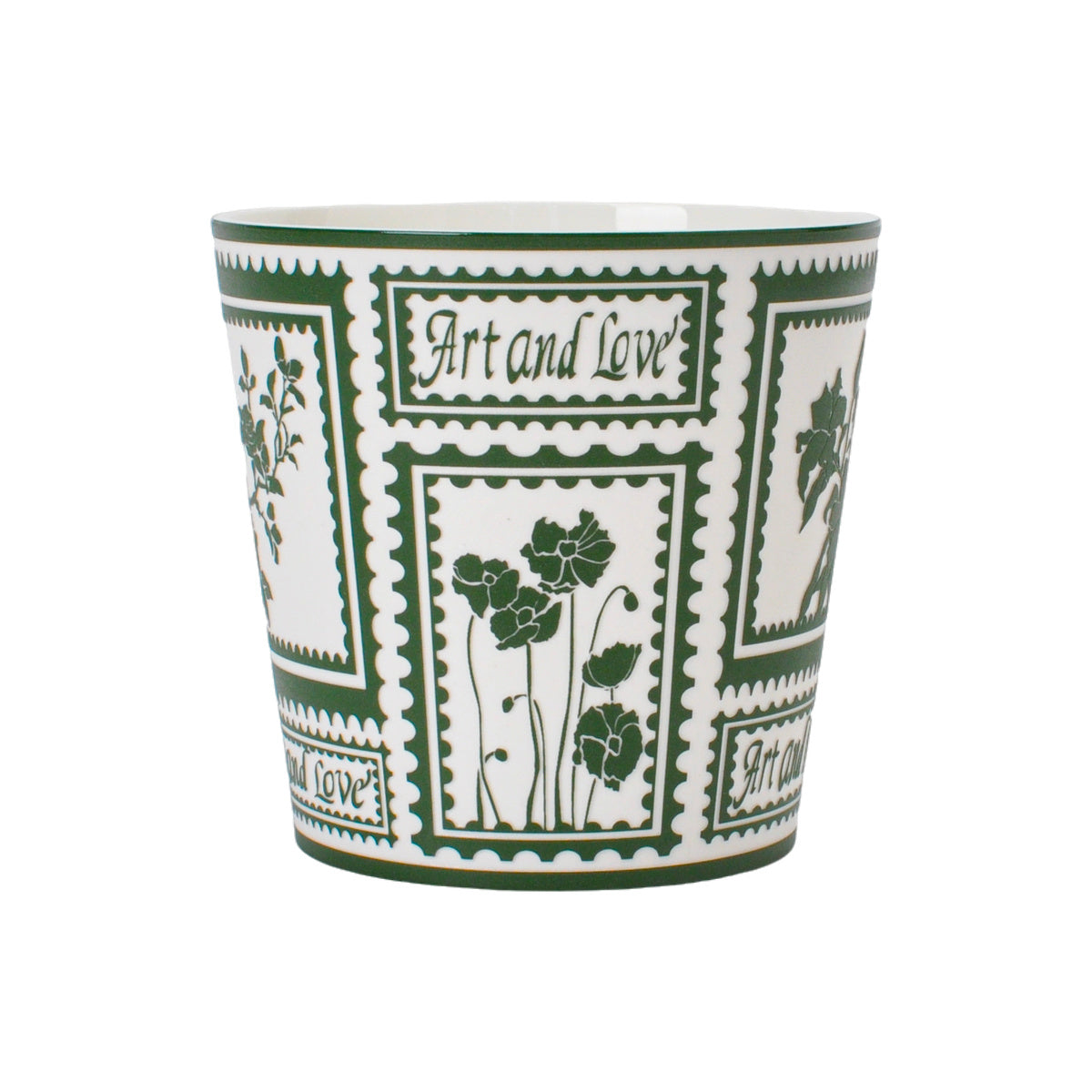 Green Botanical Post Choko Cup on white