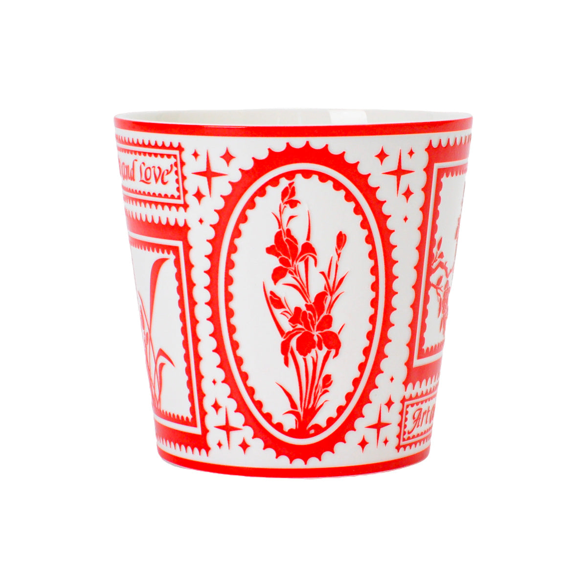 Red Botanical Post Choko Cup on white