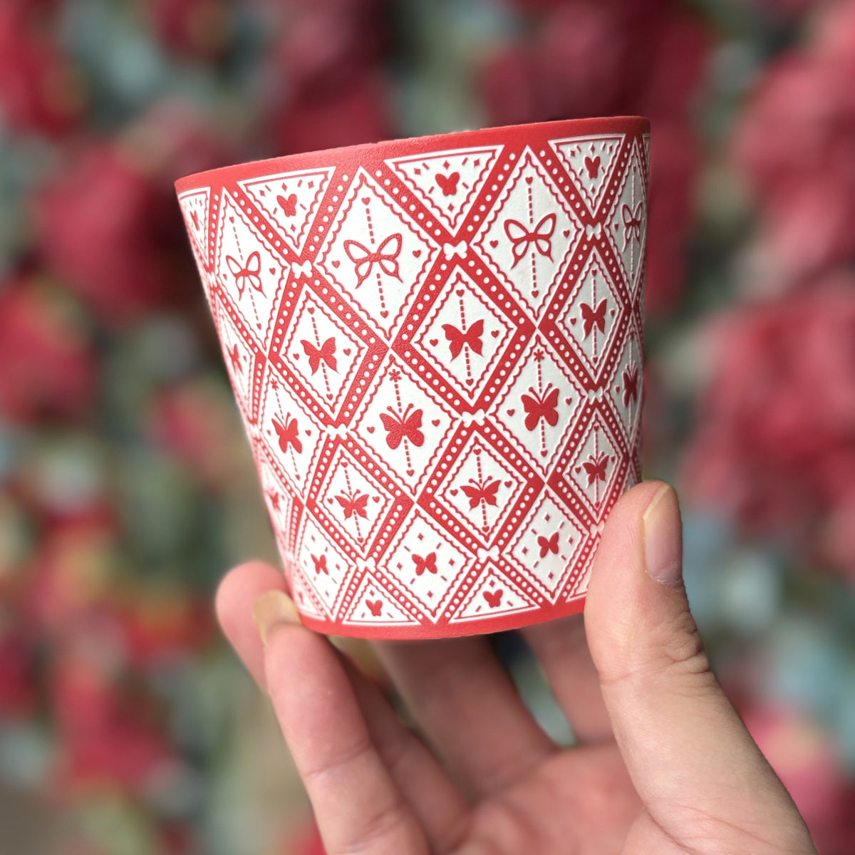 red Bow Choko Cup — real product photograph