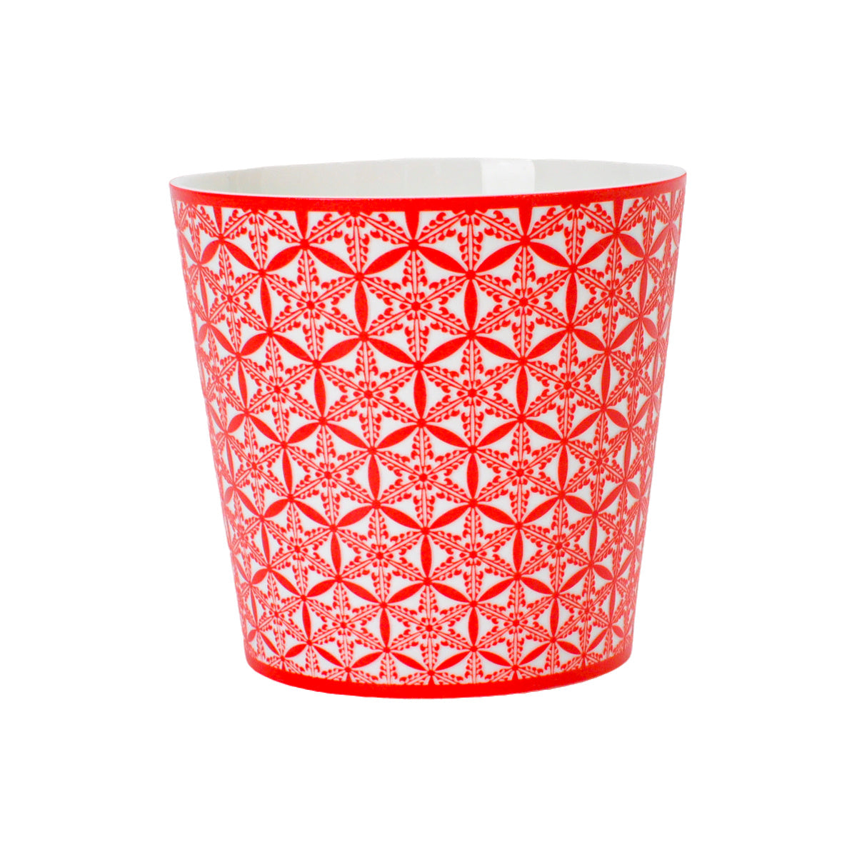 Red Geometric Blossom Choko Cup on white
