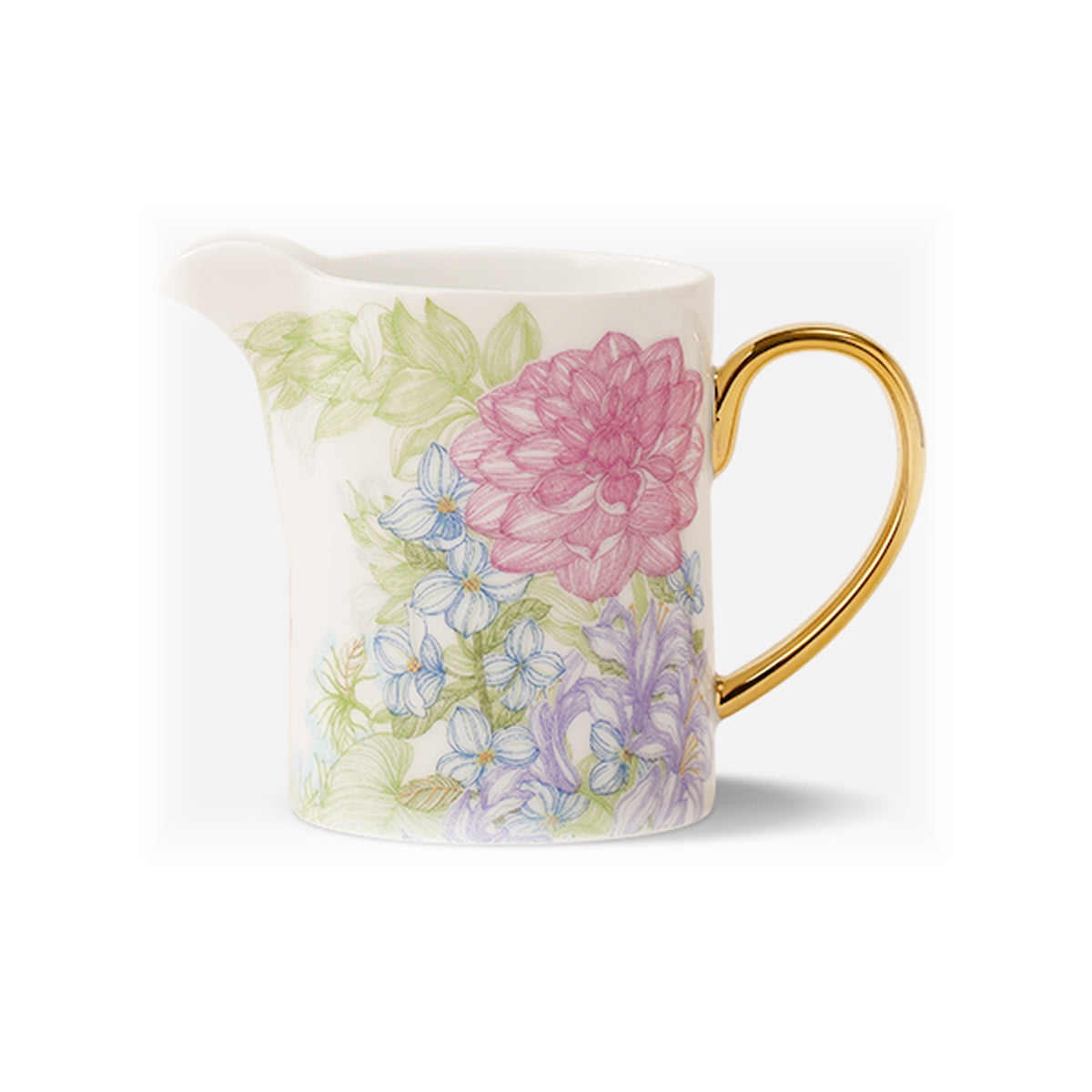 Courtyard Blossom Creamer on a clean pure-white background