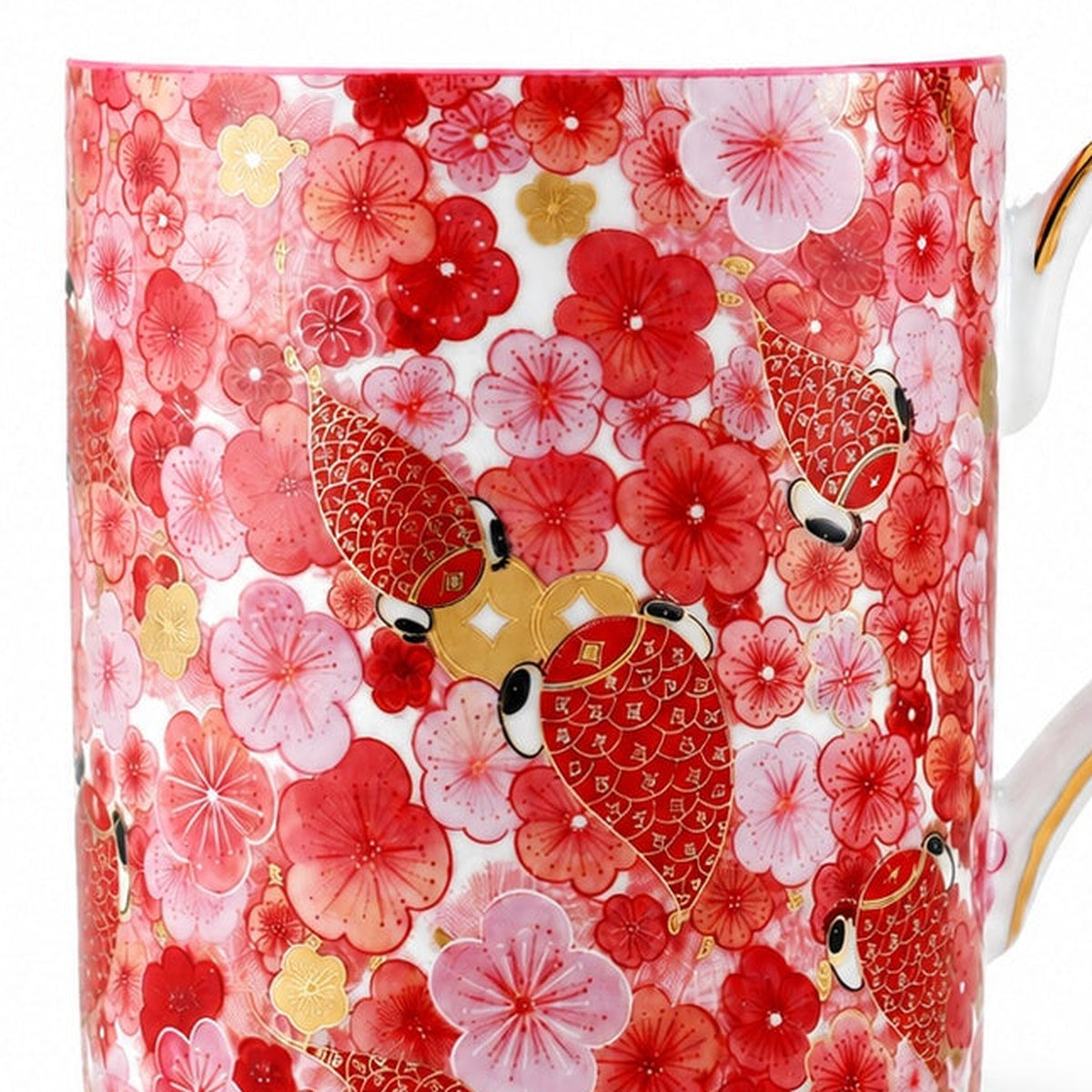 Fortune Bloom full blossom mug pattern detail