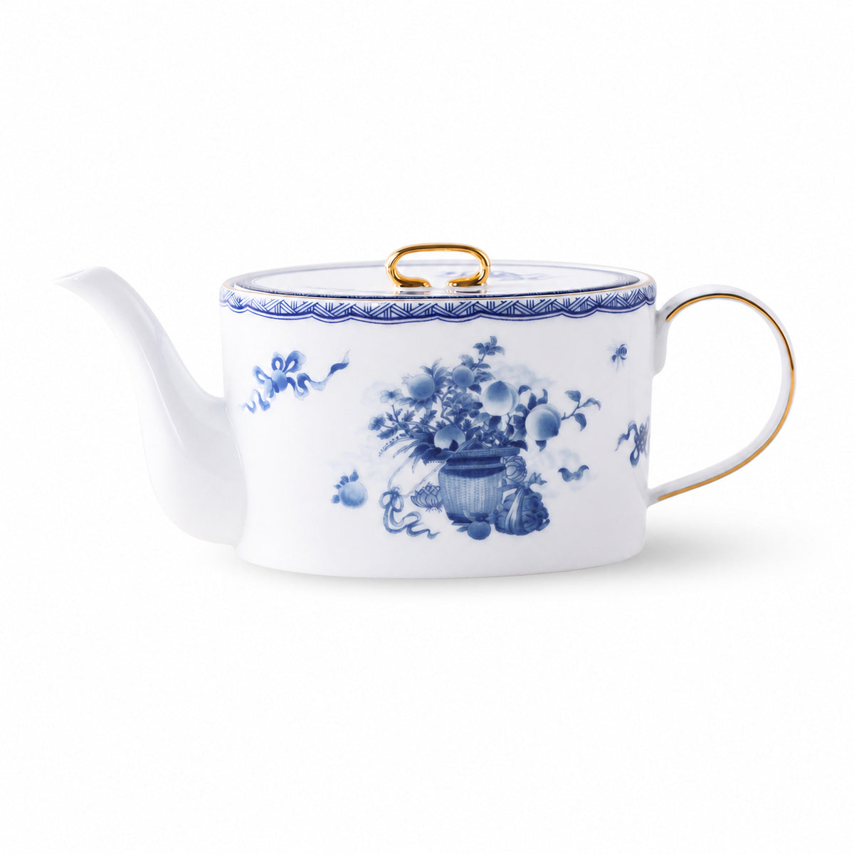 Golden Harmony Coffee Pot on a pure white background
