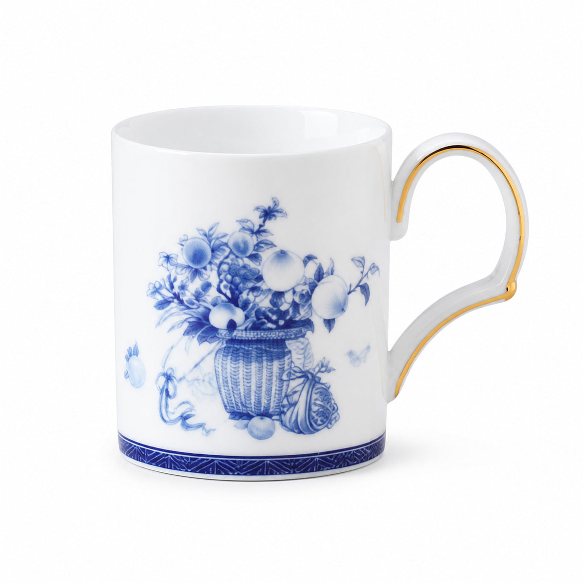 Golden Harmony porcelain mug on pure white