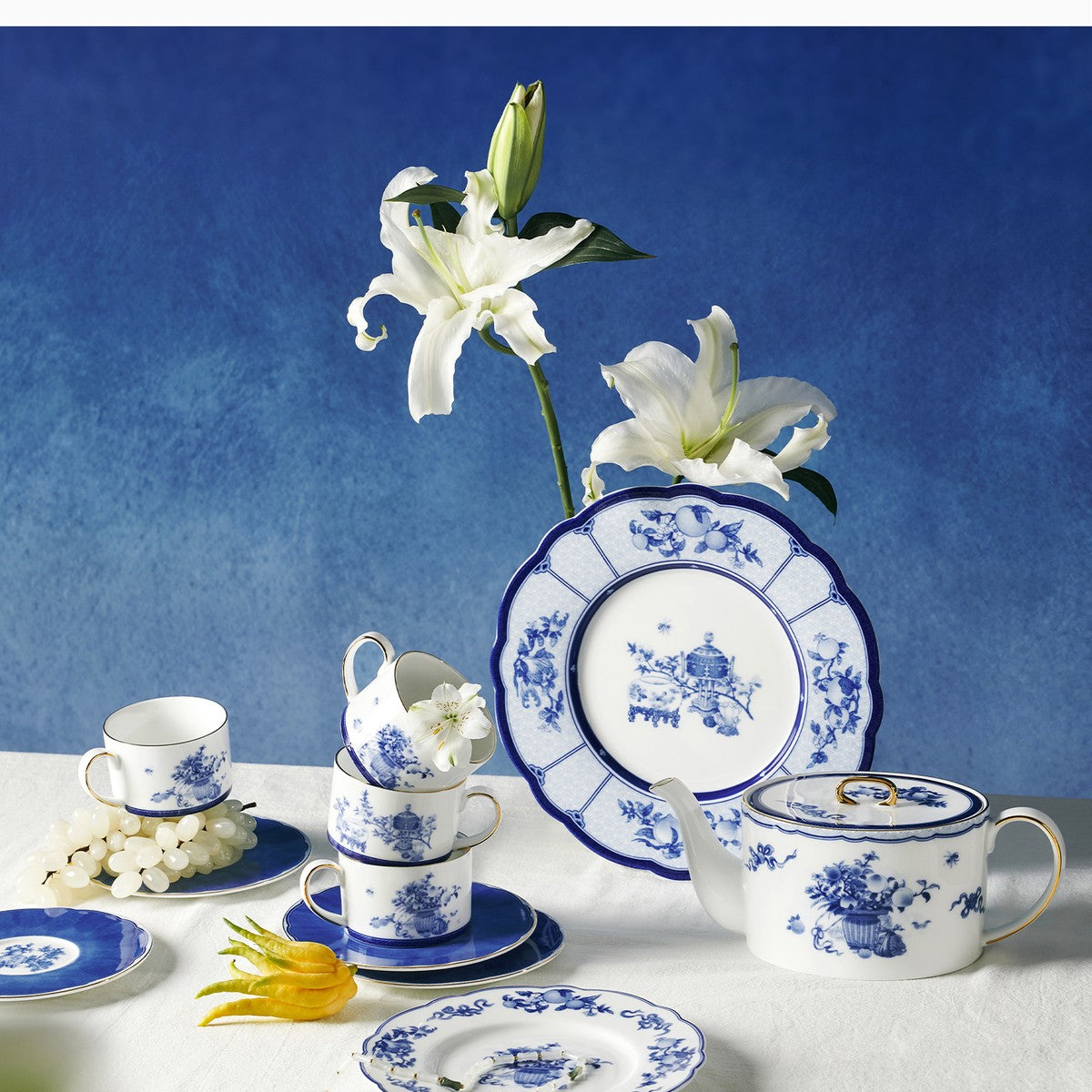 Golden Harmony Plate in a coordinated table setting