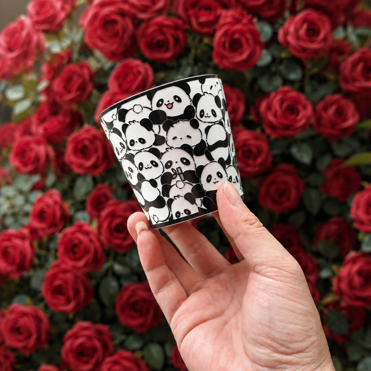 Panda Playground Choko Cup — refined real handheld photo
