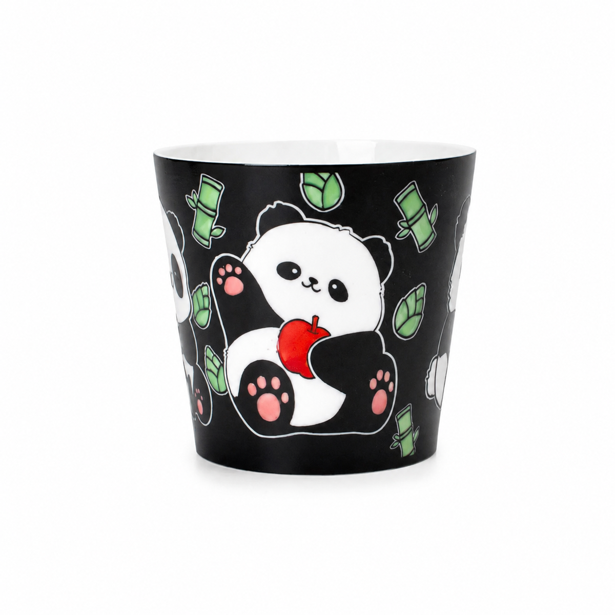 Solo Panda Choko Cup — panda with apple