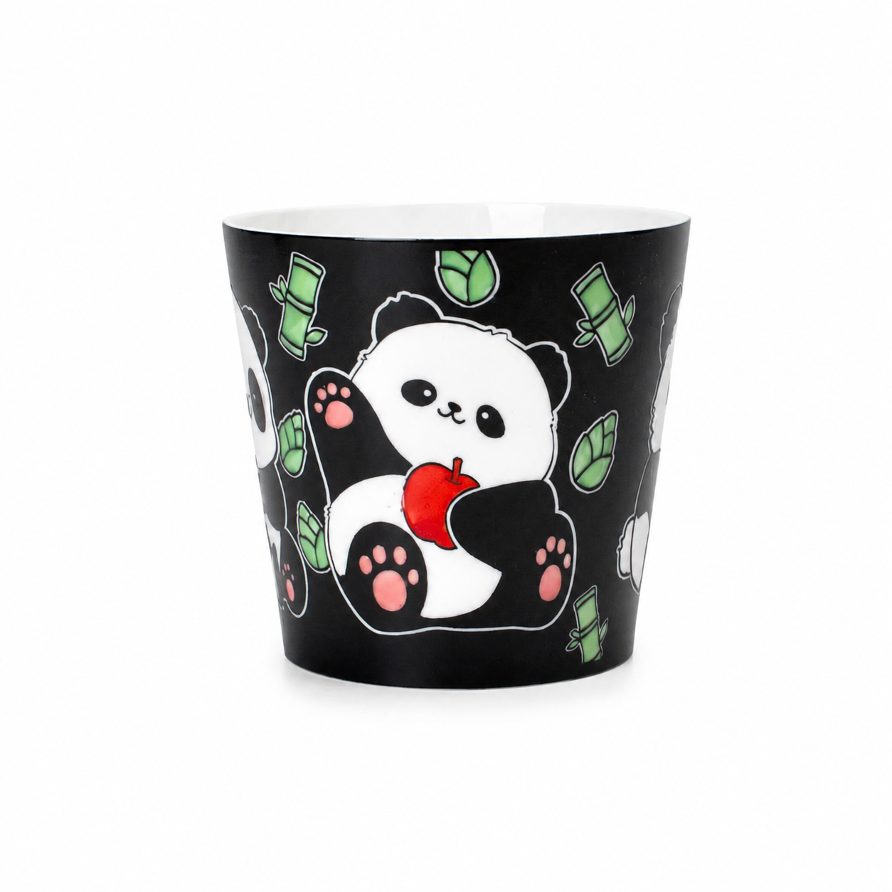 Solo Panda Choko Cup — panda with apple